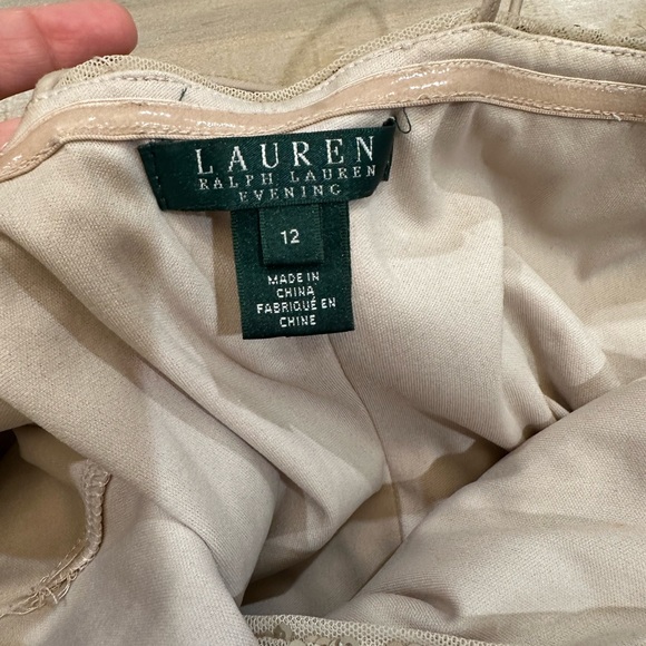 Lauren Ralph Lauren Evening Gold sequin Dress gown - Picture 12 of 17